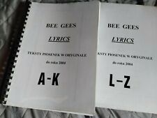 BEE GEES TEKSTY PIOSENEK W ORYGINALE + PŁYTY LP na sprzedaż  PL