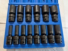 Cinza pneumático 1/2" Dr. 14 peças comprimento profundo fracionário univ. Conjunto (1314UD) comprar usado  Enviando para Brazil