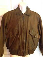 Vintage M Julian Aventuras Jaqueta De Couro Marrom Airborne tamanho 40 Presente comprar usado  Enviando para Brazil