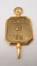 PINGENTE CHARME VINTAGE TOM DOURADO CHAVE DO ENSINO MÉDIO CLASSE DE 69 comprar usado  Enviando para Brazil