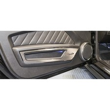 Protetores de porta de aço inoxidável escovado 2 peças com '5.0' polido para Ford Mustang 10-14 comprar usado  Enviando para Brazil
