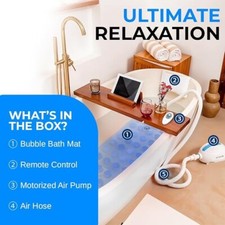 Tapete massageador de ar para banheira corpo inteiro SereneLife e controle remoto, PHSPAMT24HT, usado comprar usado  Enviando para Brazil