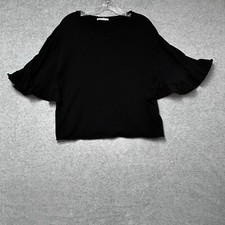 ZARA Trafaluc Bat Sleeve Black Blouse T-shirt SEE MEASUREMENTS comprar usado  Enviando para Brazil