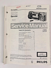 Mini sistema manual de reparo de serviço original do fabricante Philips FW570C #1851 comprar usado  Enviando para Brazil