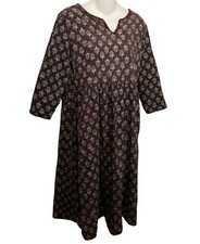 Vestido Floral Talla Mediana Indie Picks Patrón Boho Algodón Pullover Midi Bohemio  segunda mano  Embacar hacia Mexico