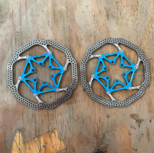 CONJUNTO de rotores de freio Avid HSX 160mm 6 parafusos azul prata MTB cascalho comprar usado  Enviando para Brazil