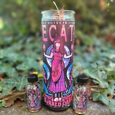 Vela de altar Hecate e óleo bruxaria, proteção, poder lunar e encruzilhada, usado comprar usado  Enviando para Brazil