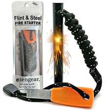 Usado, Camping Flint and Steel Fire Starter, vara de ferro, HSS Striker comprar usado  Enviando para Brazil