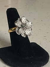 Anel floral cor prata comprar usado Anel floral cor prata comprar usado  Enviando para Brazil