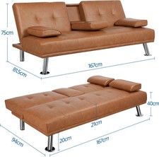 Dreisitziges schlafsofa braun gebraucht kaufen  Zittau