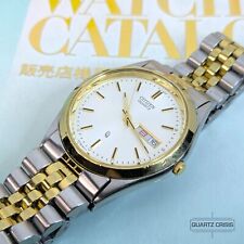 1982 Citizen Quartz CQ relógio de pulso data do dia dois tons bom início dos anos 80 (6160-s96397) comprar usado  Enviando para Brazil