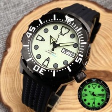 42mm caixa preta mostrador lume NH35A relógio de mergulho automático 200M masculino safira 120 cliques comprar usado  Enviando para Brazil