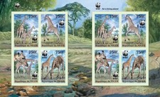 Usado, Folha de selo WWF GIRAFFES girafa IMPERFURADA imperfurada MNH 8v #2 (2013 Níger) comprar usado  Enviando para Brazil