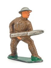 Antigo Barclay/Manoil Brinquedo de Chumbo Shell ARTILHARIA Carregador "Ordy" Arma Slush, usado comprar usado  Enviando para Brazil