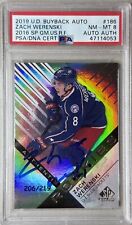 2019 BUYBACKS Zach Werenski PSA 8 RC #/4 AUTO 2016 SP JOGO USADO ARCO-ÍRIS NOVATO comprar usado  Enviando para Brazil