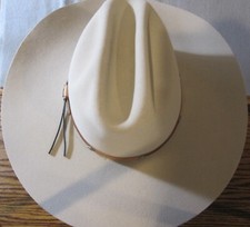 CHAPÉU DE COWBOY JOHN B. ALWAYSON 4XXXX CASTOR COURO BRONZEADO PULSEIRA DE DIAMANTE TAMANHO 56/7, usado comprar usado  Enviando para Brazil