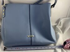 Usado, Bolso Hobo Anne Klein Kick Start Grande Cuero Guijarro Azul Claro 4 Pósteres segunda mano  Embacar hacia Argentina