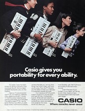 1984 CASIO Teclados Portáteis Instrumento Musical Eletrônico Vintage IMPRESSÃO ANÚNCIO comprar usado  Enviando para Brazil