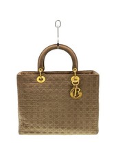 Usado, Bolsa tote Christian Dior Lady Dior bege lona padrão Cannage vintage YBa0907 comprar usado  Enviando para Brazil