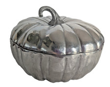 Wilton RWP Armetale Pumpkin Tureen Majolica Collection vintage tampa metal fundido EUA comprar usado  Enviando para Brazil