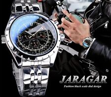 JARAGAR - BLACK & SILVER MODEL - Men's Watch Luxury Automatic - Montre Homme comprar usado  Enviando para Brazil