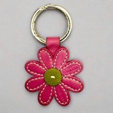 Chaveiro Coach Y2K couro rosa margarida flor anel comprar usado  Enviando para Brazil
