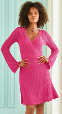 Vestido rosa Boston Proper- crochê surplice linha A novo sem etiquetas comprar usado  Enviando para Brazil