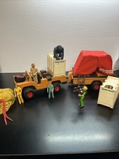 CONJUNTO JIPE VINTAGE 1975 FISH PRICE ADVENTURE PEOPLE ANIMAL SELVAGEM SAFÁRI 304 W15 comprar usado  Enviando para Brazil