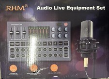 Pacote de equipamentos de podcast RHM, interface de áudio multifuncional mixer DJ  comprar usado  Enviando para Brazil