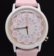 Reloj GUESS De Colección 1991 Mujer Rosa Esfera Festoneada Correa Original Raro Batería Nueva segunda mano  Embacar hacia Argentina