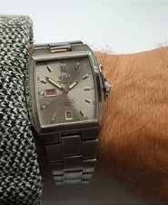 Relógio masculino automático Orient titânio mostrador prateado dia-data usado REPARADO comprar usado Relógio masculino automático Orient titânio mostrador prateado dia-data usado REPARADO comprar usado  Enviando para Brazil