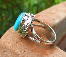 Ring feder türkis gebraucht kaufen  Zell