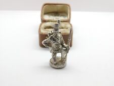 Estatueta de soldado do século XIX em miniatura de prata esterlina fundida antiga c1940 comprar usado  Enviando para Brazil