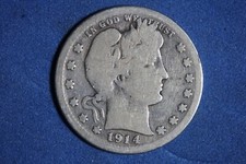 Estate Find 1914- Quarto de dólar de barbeiro!! #K53752 comprar usado  Enviando para Brazil