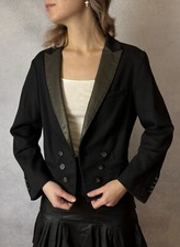 Jaqueta Blazer Diesel Preta Dourada Frak Algodão Lã Preta Feminina Tamanho P, usado comprar usado Jaqueta Blazer Diesel Preta Dourada Frak Algodão Lã Preta Feminina Tamanho P, usado comprar usado  Enviando para Brazil