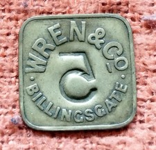 Billingsgate market tokens for sale  NORTH FERRIBY