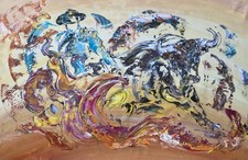 Peinture toile corrida d'occasion  Montpellier-