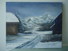 Tableau toile village d'occasion  Habsheim