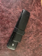 Montblanc black leather for sale  MALVERN