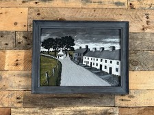 PINTURA ORIGINAL VINTAGE EMOLDURADA A ÓLEO A BORDO VILA GALESA INGÊNUA ASSINADA GUTO, usado comprar usado  Enviando para Brazil