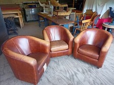 Distressed tan leather for sale  DERBY