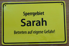 Namensschild sperrgebiet sarah gebraucht kaufen  Stolberg (Rhld.)