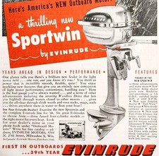 1948 evinrude sportwin for sale  Cambridge