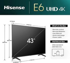 Hisense 43e6nt 108cm gebraucht kaufen  Berlin