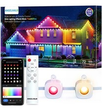 Luzes externas permanentes, 100 luzes inteligentes com 72 LED 100 pés, branco 111 pés RGB comprar usado  Enviando para Brazil