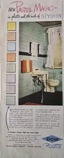 1948 Dow telha de parede de plástico de isopor retrô banheiro pia design anúncio comprar usado  Enviando para Brazil