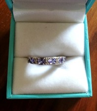 Silver 4stone tanzanite for sale  DUDLEY