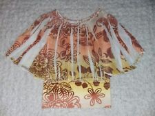 Blusa JUMP SS laranja queimado marfim marrom sublimada parte superior parte inferior listrada P  comprar usado  Enviando para Brazil
