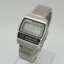 Usado, Seiko C359-5000 Vintage Relógio Digital Calculadora Alarme Retro Prata LCD comprar usado  Enviando para Brazil
