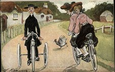 A/s H FLEURY Vigário Bicicleta de Equitação Feminina em Tandem Bicicleta Bicicleta Antiga PC comprar usado  Enviando para Brazil